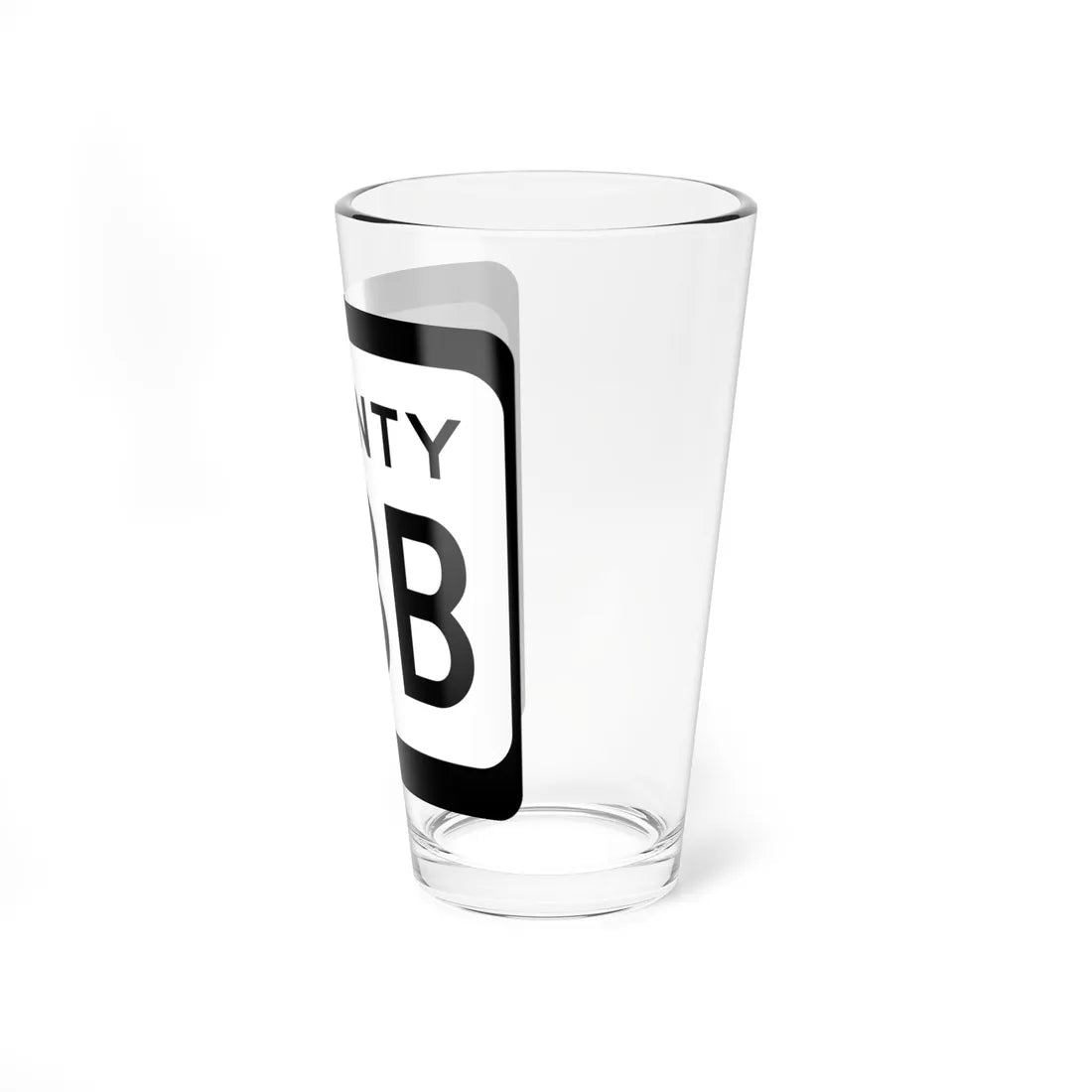 WIS County BBB (Wisconsin) (Road Sign) Pint Glss 16oz - Go Mug Yourself