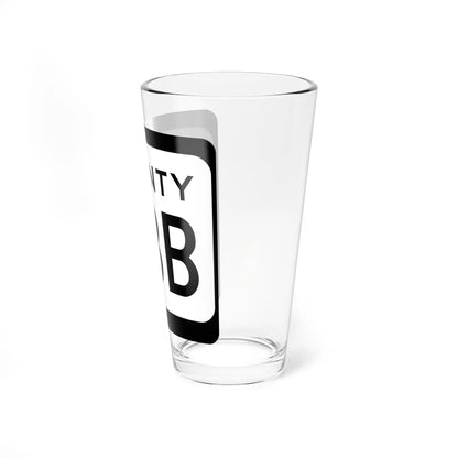 WIS County BBB (Wisconsin) (Road Sign) Pint Glss 16oz - Go Mug Yourself