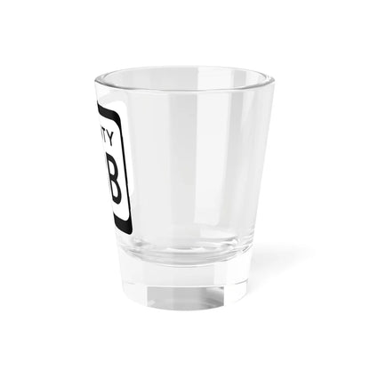 WIS County BBB (Wisconsin) (Road Sign) Shot Glass 1.5oz - Go Mug Yourself