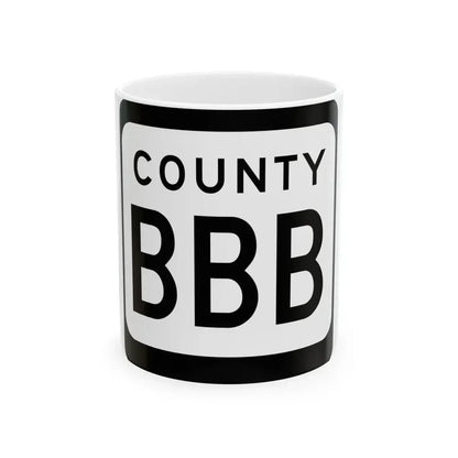 WIS County BBB (Wisconsin) (Road Sign) White Coffee Mug 11oz - Go Mug Yourself