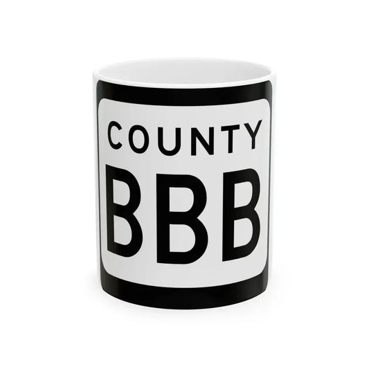 WIS County BBB (Wisconsin) (Road Sign) White Coffee Mug 11oz - Go Mug Yourself