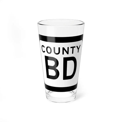 WIS County BD (Wisconsin) (Road Sign) Pint Glass 16oz 16oz - Go Mug Yourself