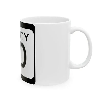 WIS County BD (Wisconsin) (Road Sign) White Coffee Mug - Go Mug Yourself