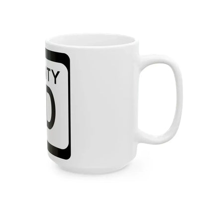 WIS County BD (Wisconsin) (Road Sign) White Coffee Mug - Go Mug Yourself