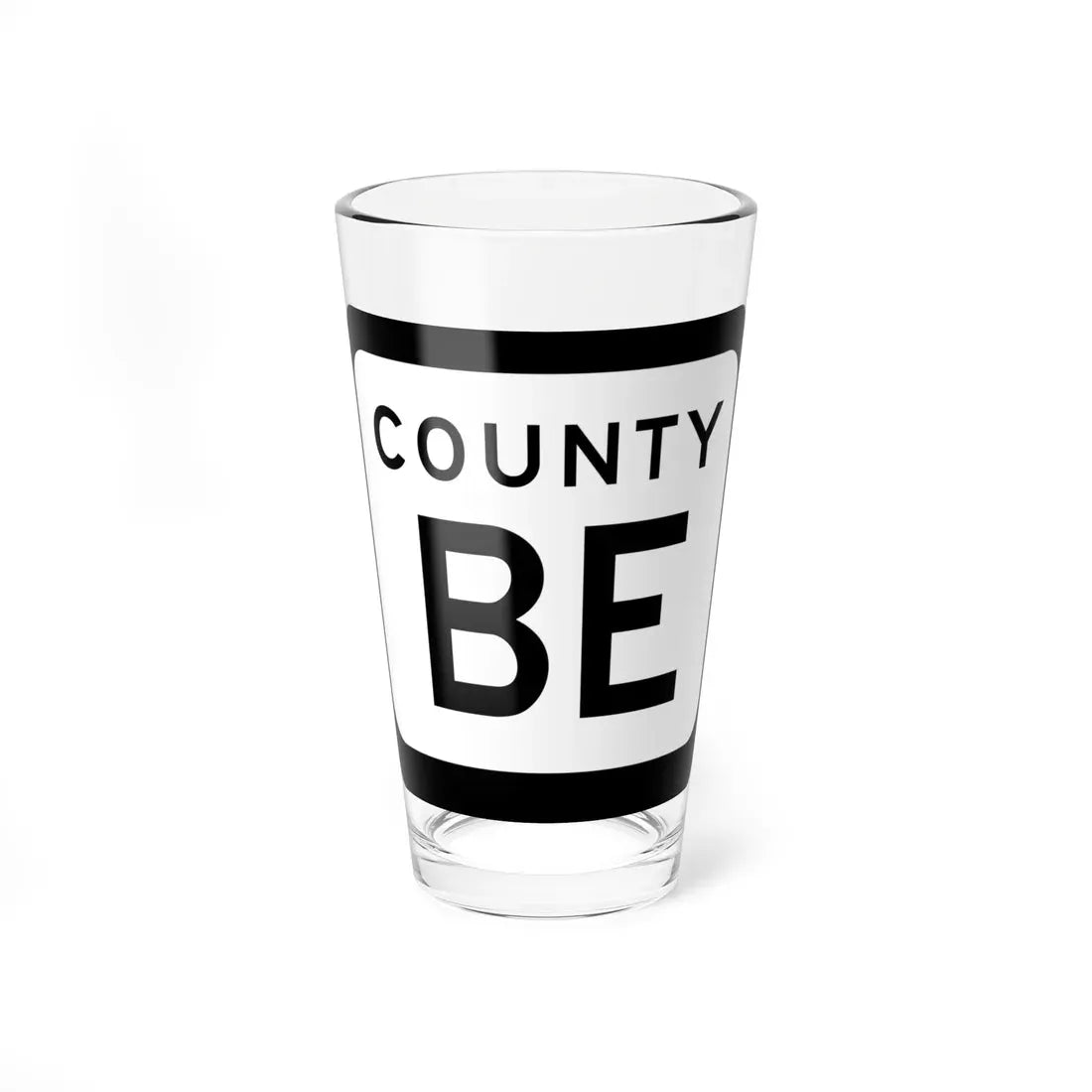 WIS County BE (Wisconsin) (Road Sign) Pint Glass 16oz 16oz - Go Mug Yourself