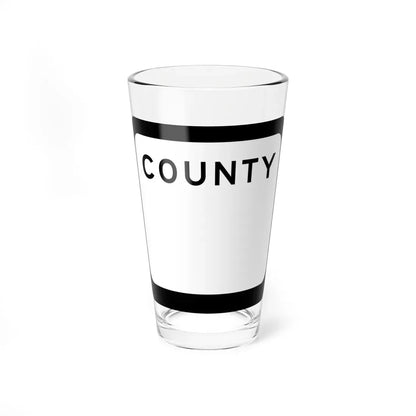 WIS County blank (Wisconsin) (Road Sign) Pint Glass 16oz 16oz - Go Mug Yourself