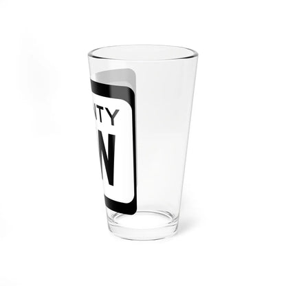 WIS County BW (Wisconsin) (Road Sign) Pint Glss 16oz - Go Mug Yourself