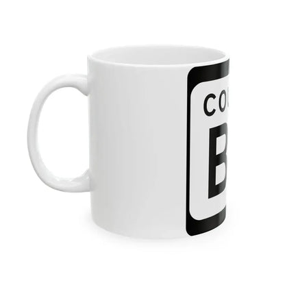 WIS County BW (Wisconsin) (Road Sign) White Coffee Mug - Go Mug Yourself