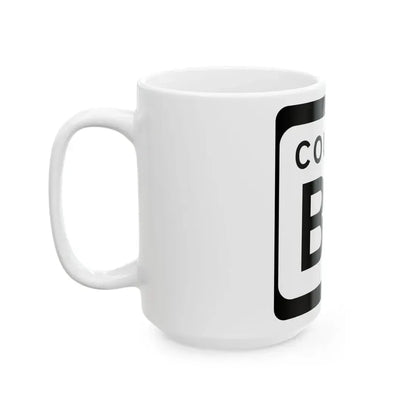 WIS County BW (Wisconsin) (Road Sign) White Coffee Mug - Go Mug Yourself