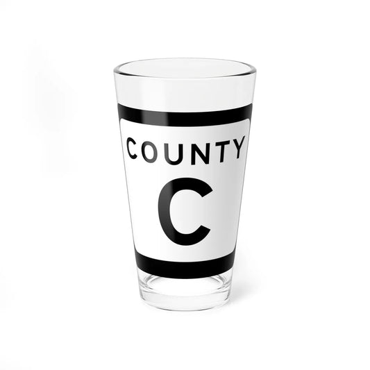 WIS County C (Wisconsin) (Road Sign) Pint Glss 16oz 16oz - Go Mug Yourself
