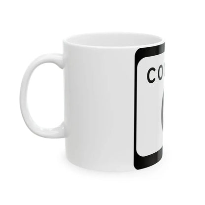 WIS County C (Wisconsin) (Road Sign) White Coffee Mug - Go Mug Yourself