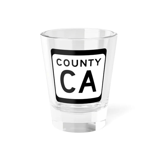 WIS County CA (Wisconsin) (Road Sign) Shot Glass 1.5oz 1.5oz - Go Mug Yourself