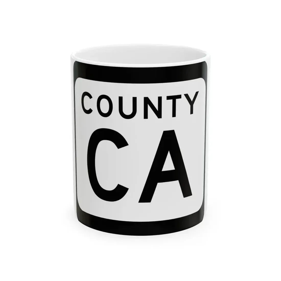 WIS County CA (Wisconsin) (Road Sign) White Coffee Mug 11oz - Go Mug Yourself