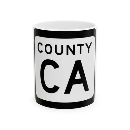 WIS County CA (Wisconsin) (Road Sign) White Coffee Mug 11oz - Go Mug Yourself