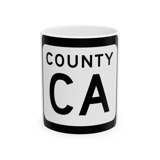 WIS County CA (Wisconsin) (Road Sign) White Coffee Mug 11oz - Go Mug Yourself