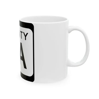 WIS County CA (Wisconsin) (Road Sign) White Coffee Mug - Go Mug Yourself