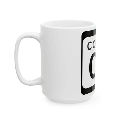 WIS County CA (Wisconsin) (Road Sign) White Coffee Mug - Go Mug Yourself