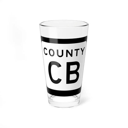 WIS County CB (Wisconsin) (Road Sign) Pint Glss 16oz 16oz - Go Mug Yourself