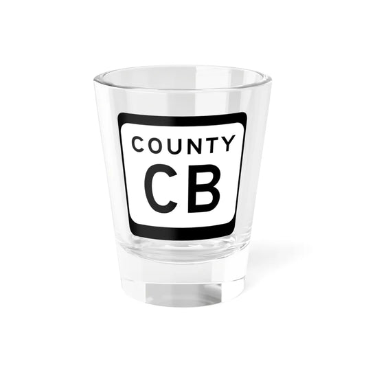 WIS County CB (Wisconsin) (Road Sign) Shot Glass 1.5oz 1.5oz - Go Mug Yourself