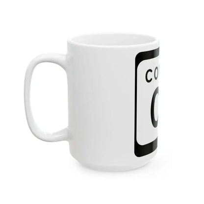 WIS County CB (Wisconsin) (Road Sign) White Coffee Mug - Go Mug Yourself