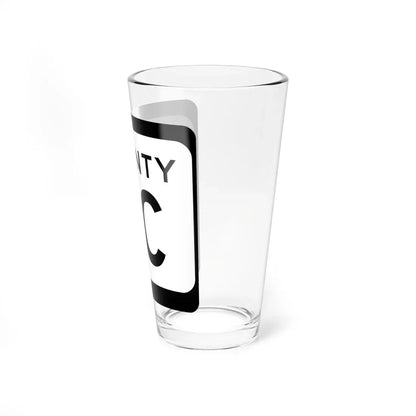 WIS County CC (Wisconsin) (Road Sign) Pint Glass 16oz - Go Mug Yourself