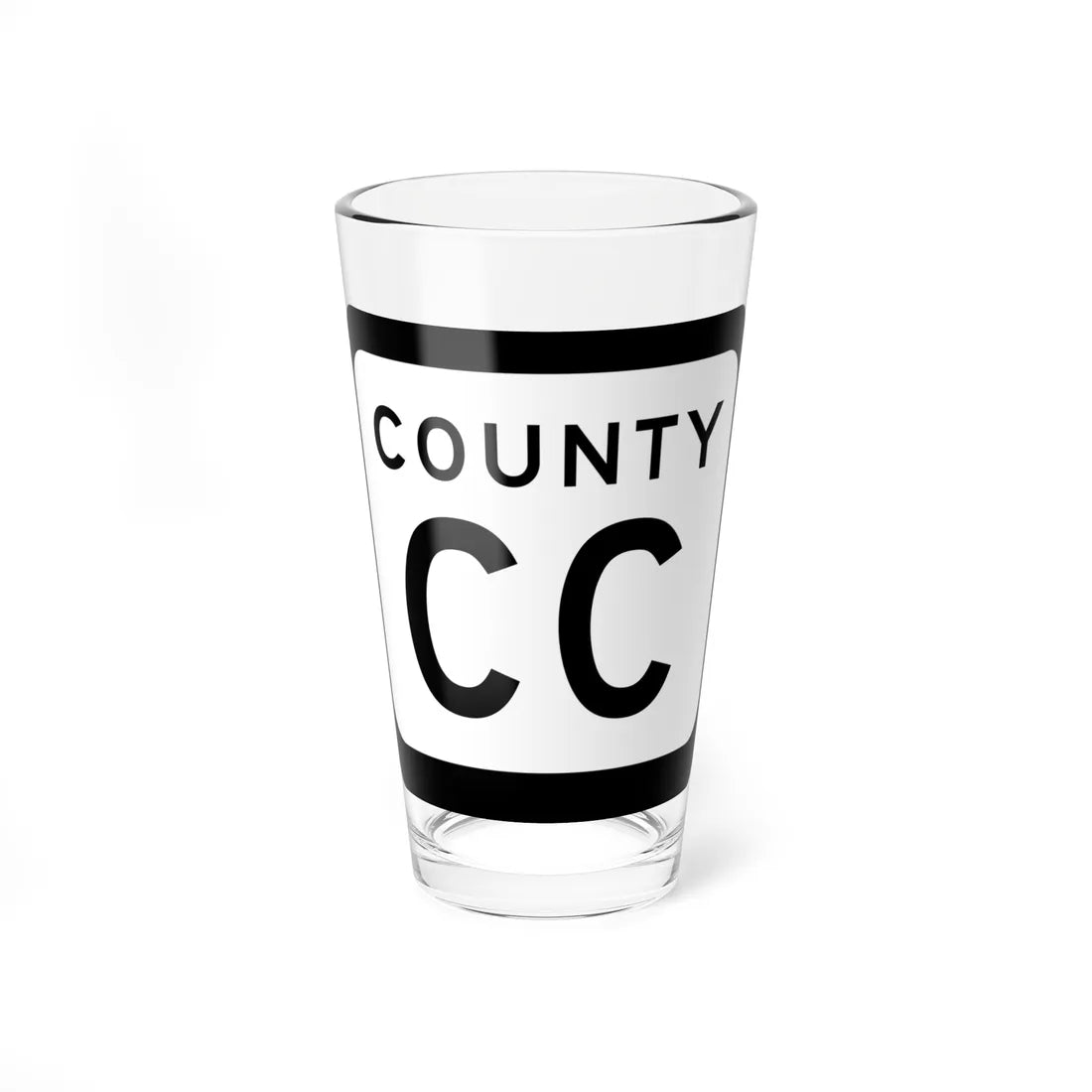WIS County CC (Wisconsin) (Road Sign) Pint Glss 16oz 16oz - Go Mug Yourself