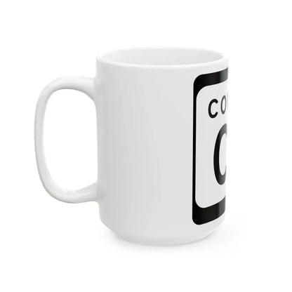 WIS County CC (Wisconsin) (Road Sign) White Coffee Mug - Go Mug Yourself