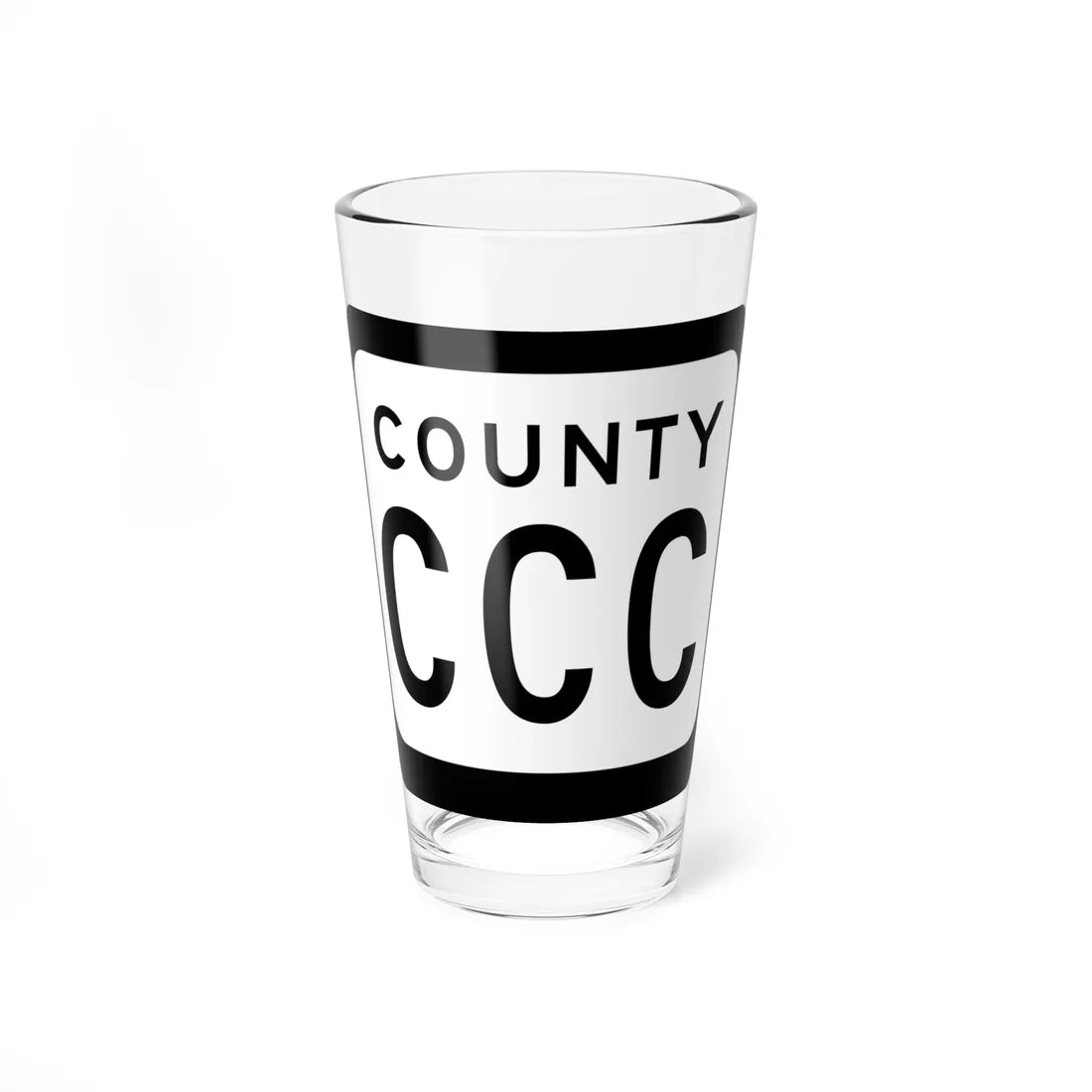 WIS County CCC (Wisconsin) (Road Sign) Pint Glss 16oz 16oz - Go Mug Yourself