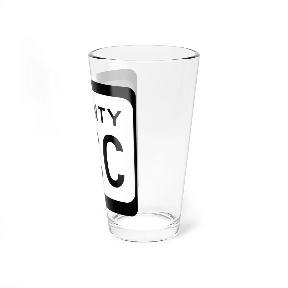 WIS County CCC (Wisconsin) (Road Sign) Pint Glss 16oz - Go Mug Yourself