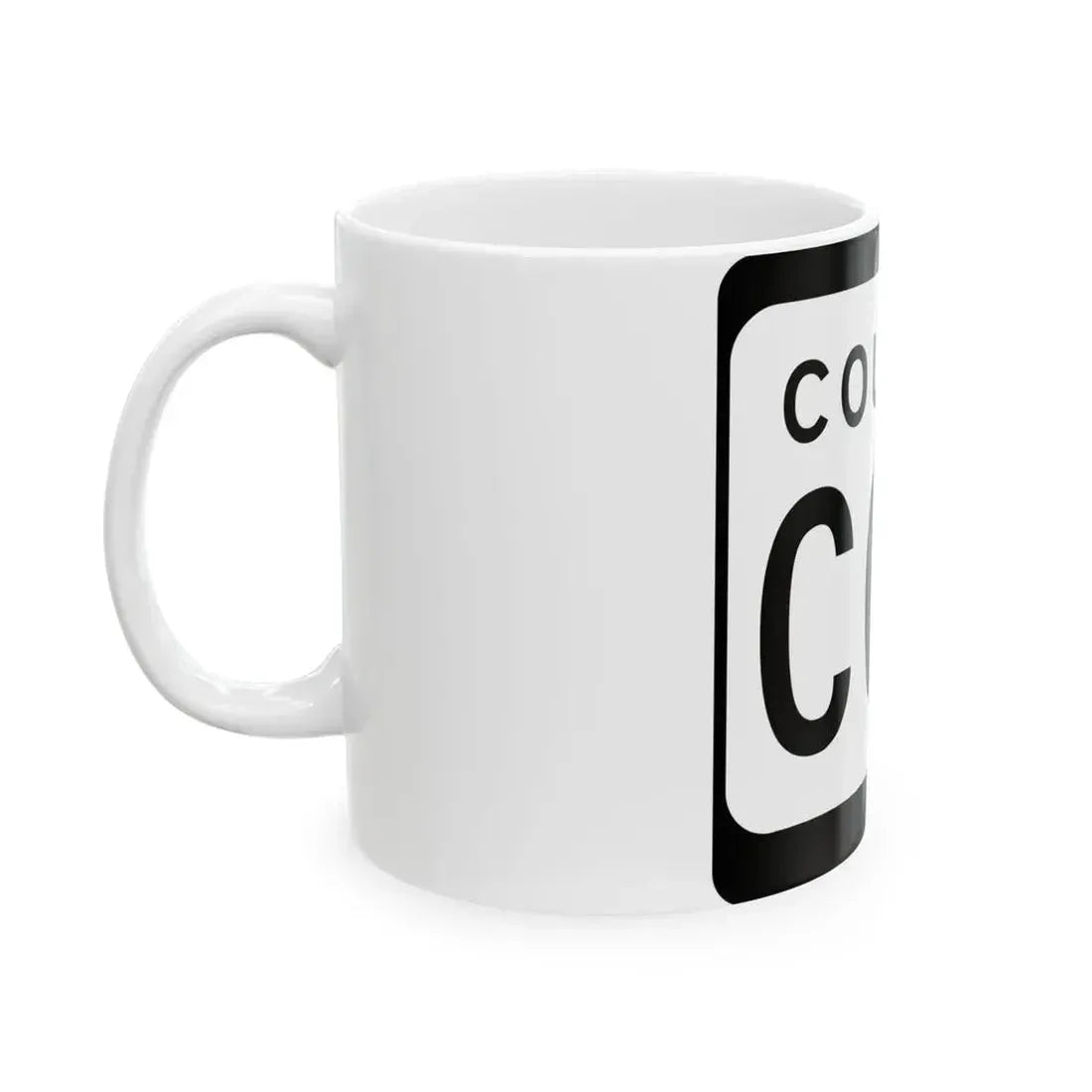 WIS County CCC (Wisconsin) (Road Sign) White Coffee Mug - Go Mug Yourself