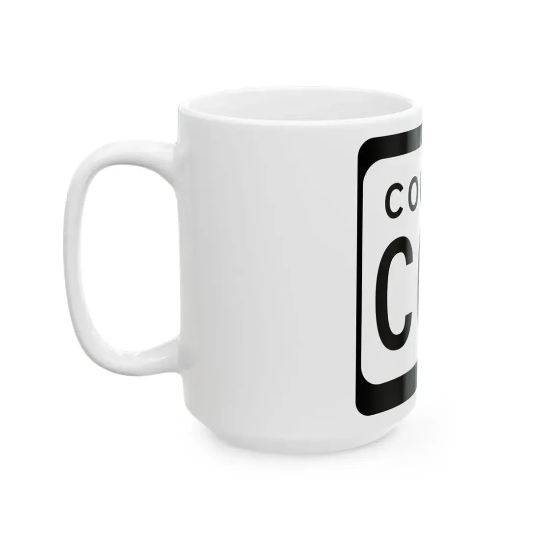 WIS County CCC (Wisconsin) (Road Sign) White Coffee Mug - Go Mug Yourself