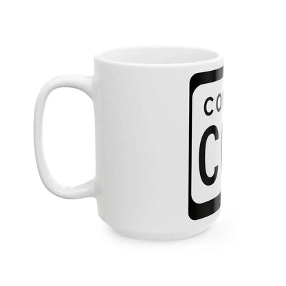 WIS County CCC (Wisconsin) (Road Sign) White Coffee Mug - Go Mug Yourself