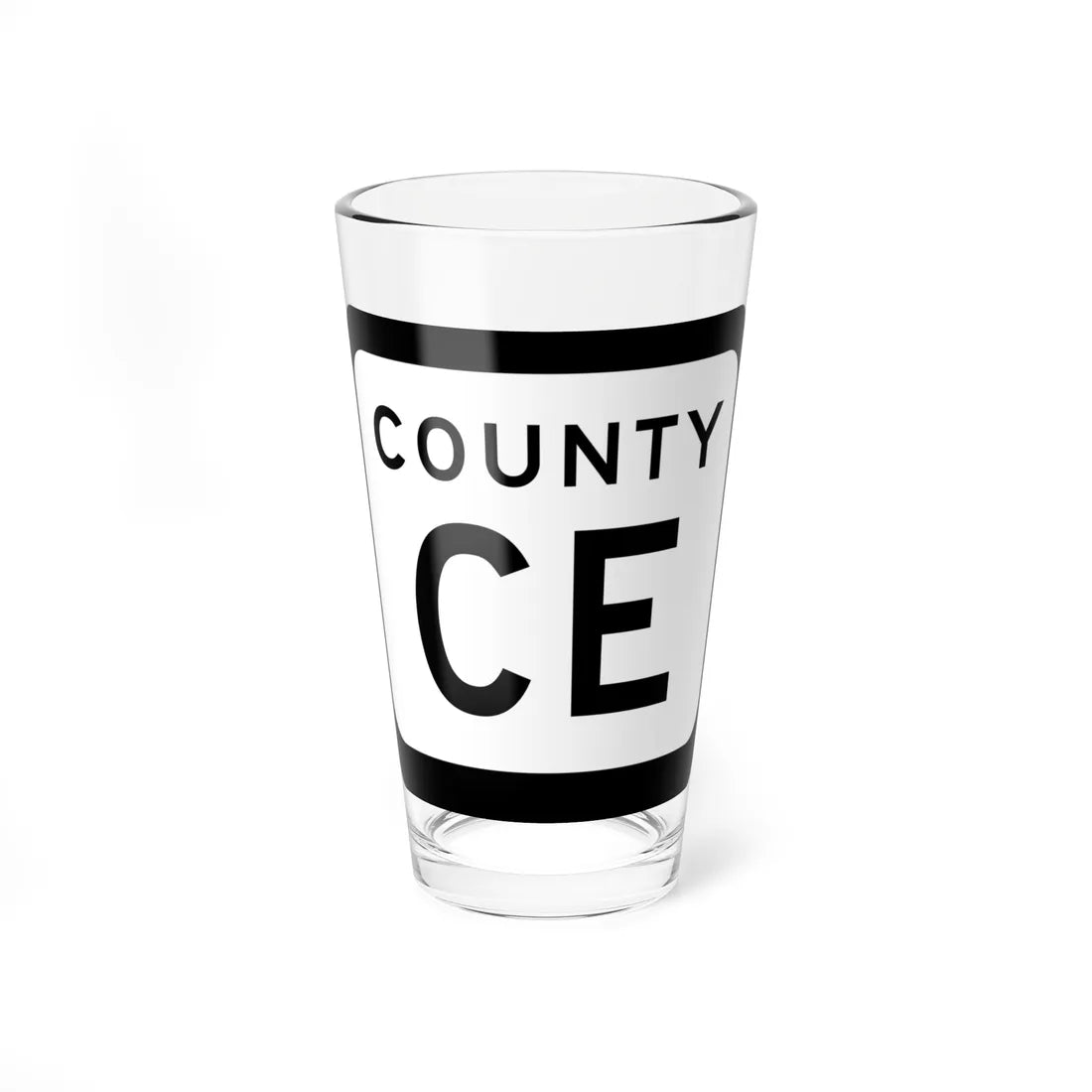 WIS County CE (Wisconsin) (Road Sign) Pint Glss 16oz 16oz - Go Mug Yourself