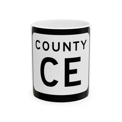 WIS County CE (Wisconsin) (Road Sign) White Coffee Mug 11oz - Go Mug Yourself