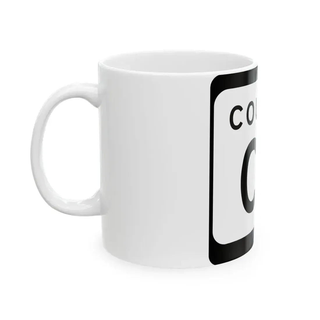 WIS County CE (Wisconsin) (Road Sign) White Coffee Mug - Go Mug Yourself