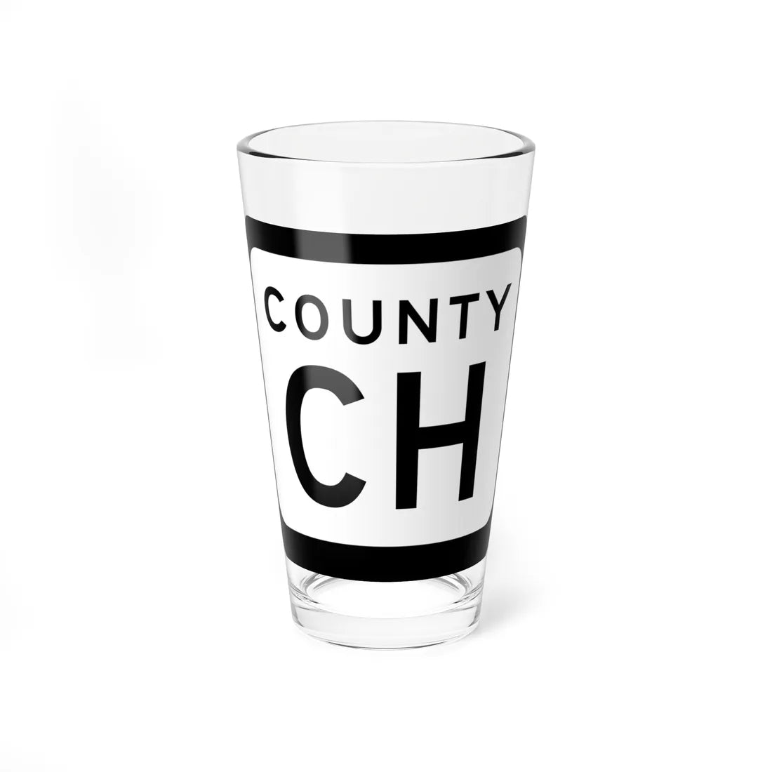 WIS County CH (Wisconsin) (Road Sign) Pint Glss 16oz 16oz - Go Mug Yourself