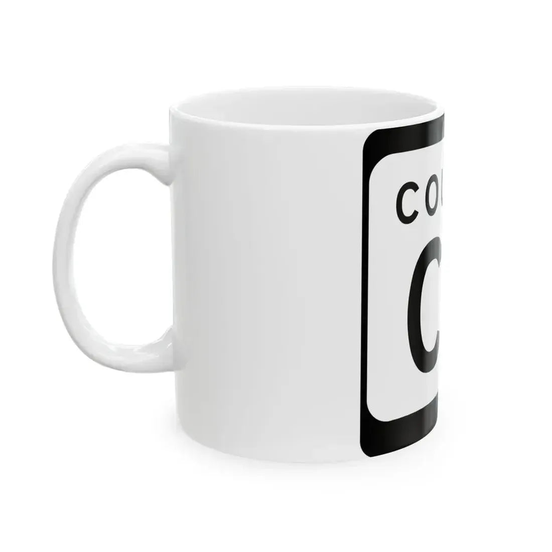 WIS County CH (Wisconsin) (Road Sign) White Coffee Mug - Go Mug Yourself