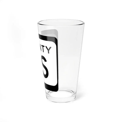 WIS County CS (Wisconsin) (Road Sign) Pint Glass 16oz - Go Mug Yourself