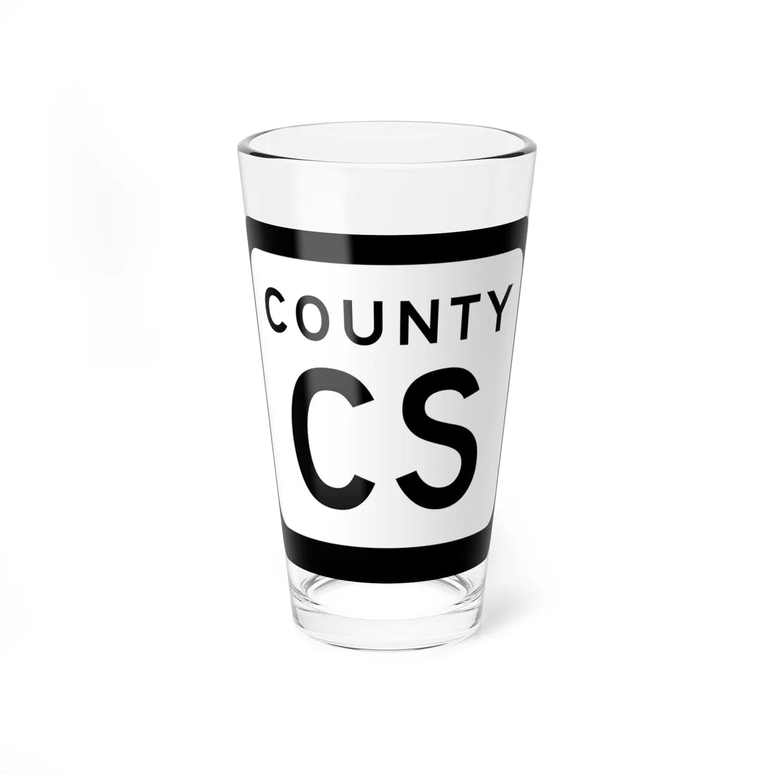WIS County CS (Wisconsin) (Road Sign) Pint Glss 16oz 16oz - Go Mug Yourself