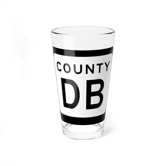 WIS County DB (Wisconsin) (Road Sign) Pint Glass 16oz 16oz - Go Mug Yourself