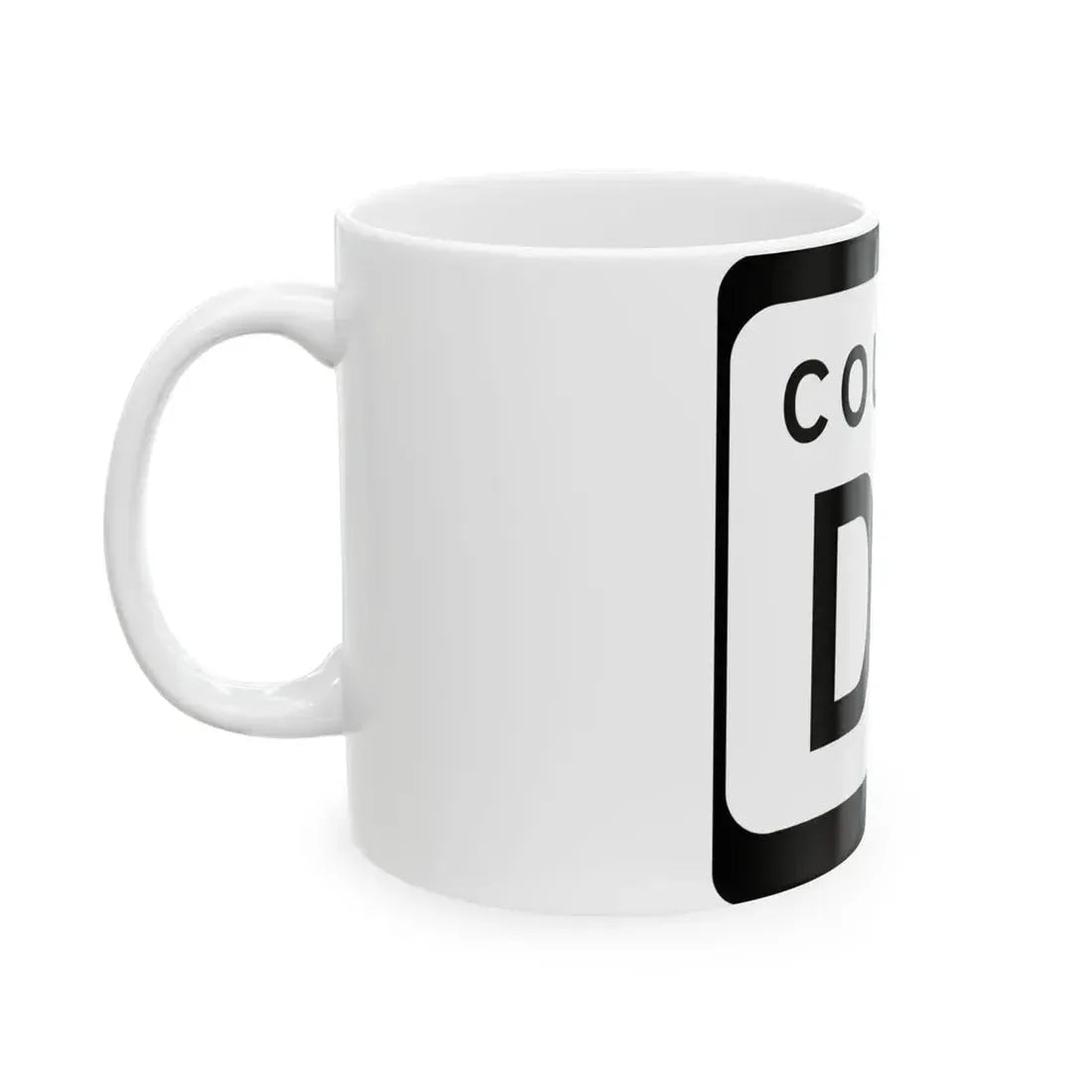 WIS County DB (Wisconsin) (Road Sign) White Coffee Mug - Go Mug Yourself