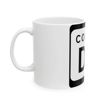 WIS County DB (Wisconsin) (Road Sign) White Coffee Mug - Go Mug Yourself