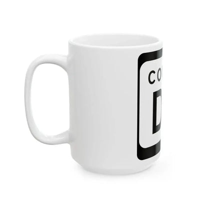 WIS County DB (Wisconsin) (Road Sign) White Coffee Mug - Go Mug Yourself