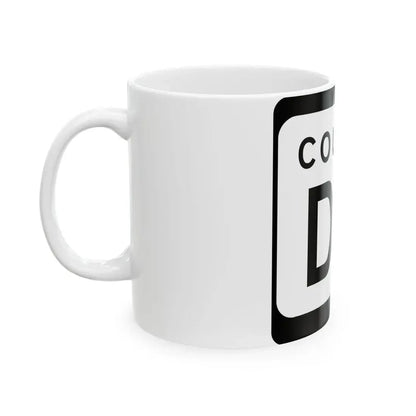 WIS County DD (Wisconsin) (Road Sign) White Coffee Mug - Go Mug Yourself