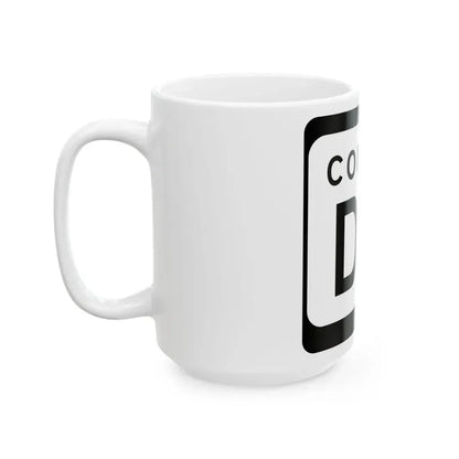 WIS County DD (Wisconsin) (Road Sign) White Coffee Mug - Go Mug Yourself