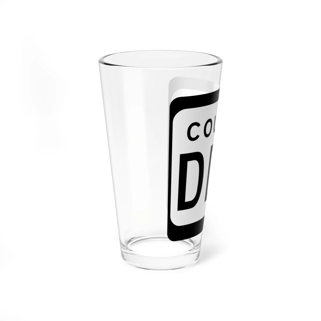 WIS County DDD (Wisconsin) (Road Sign) Pint Glss 16oz - Go Mug Yourself