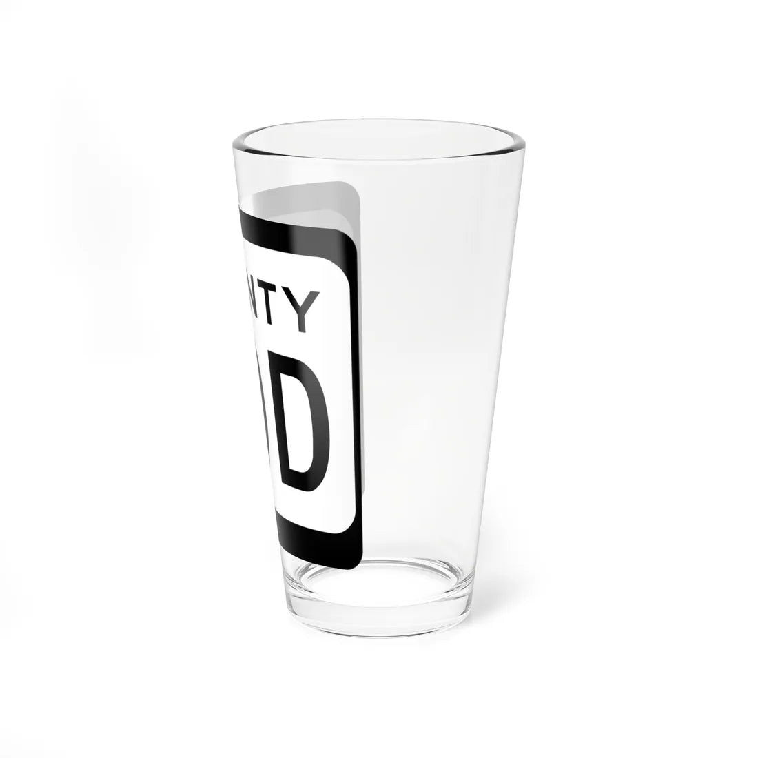 WIS County DDD (Wisconsin) (Road Sign) Pint Glss 16oz - Go Mug Yourself