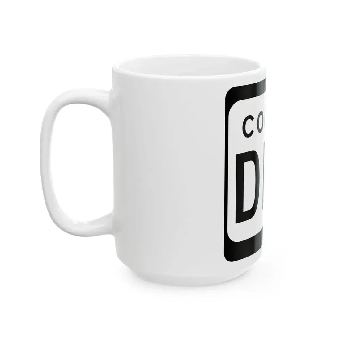 WIS County DDD (Wisconsin) (Road Sign) White Coffee Mug - Go Mug Yourself