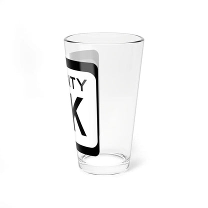 WIS County DK (Wisconsin) (Road Sign) Pint Glss 16oz - Go Mug Yourself