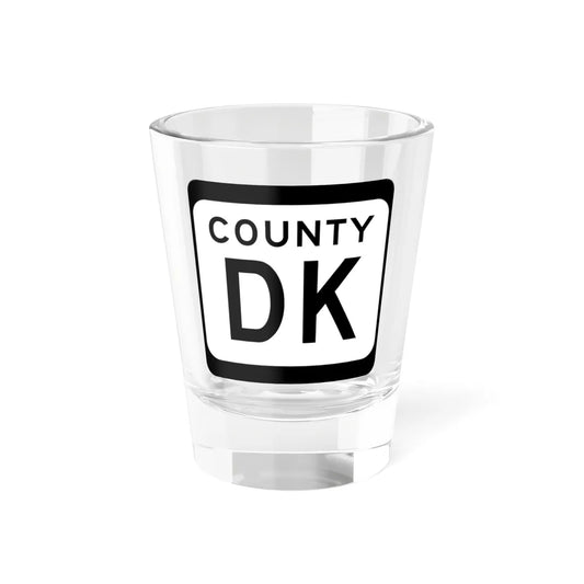 WIS County DK (Wisconsin) (Road Sign) Shot Glass 1.5oz 1.5oz - Go Mug Yourself